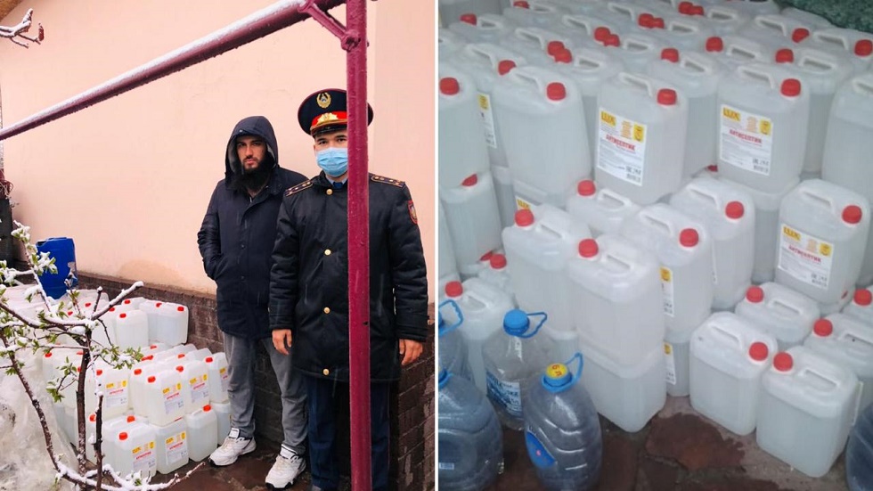 Почти 2,5 тысячи литров антисептика-фальсификата обнаружили в Алматы