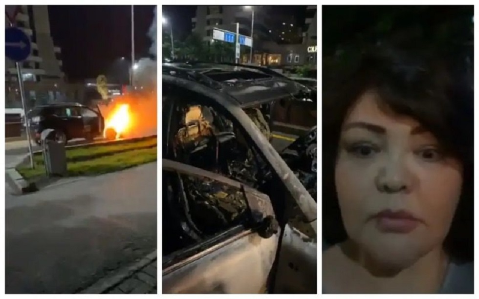 Автомобиль адвоката Айман Умаровой загорелся на ходу