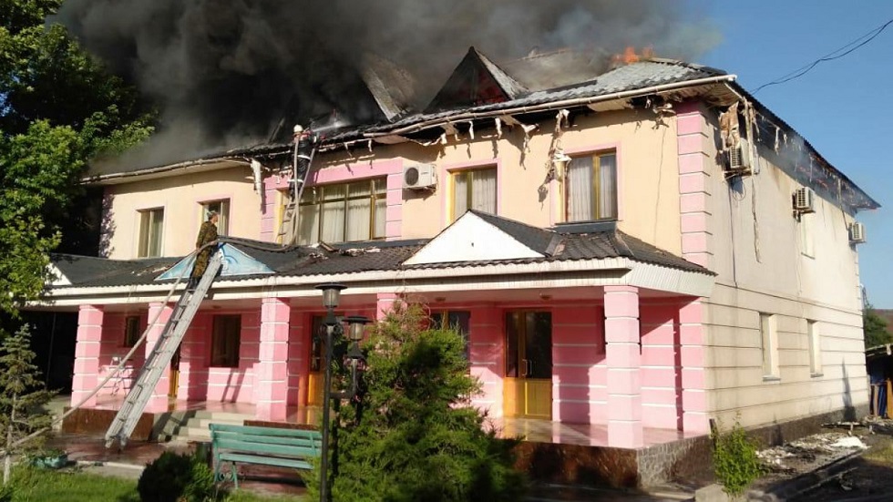 В Туркестанской области горела общественная баня 