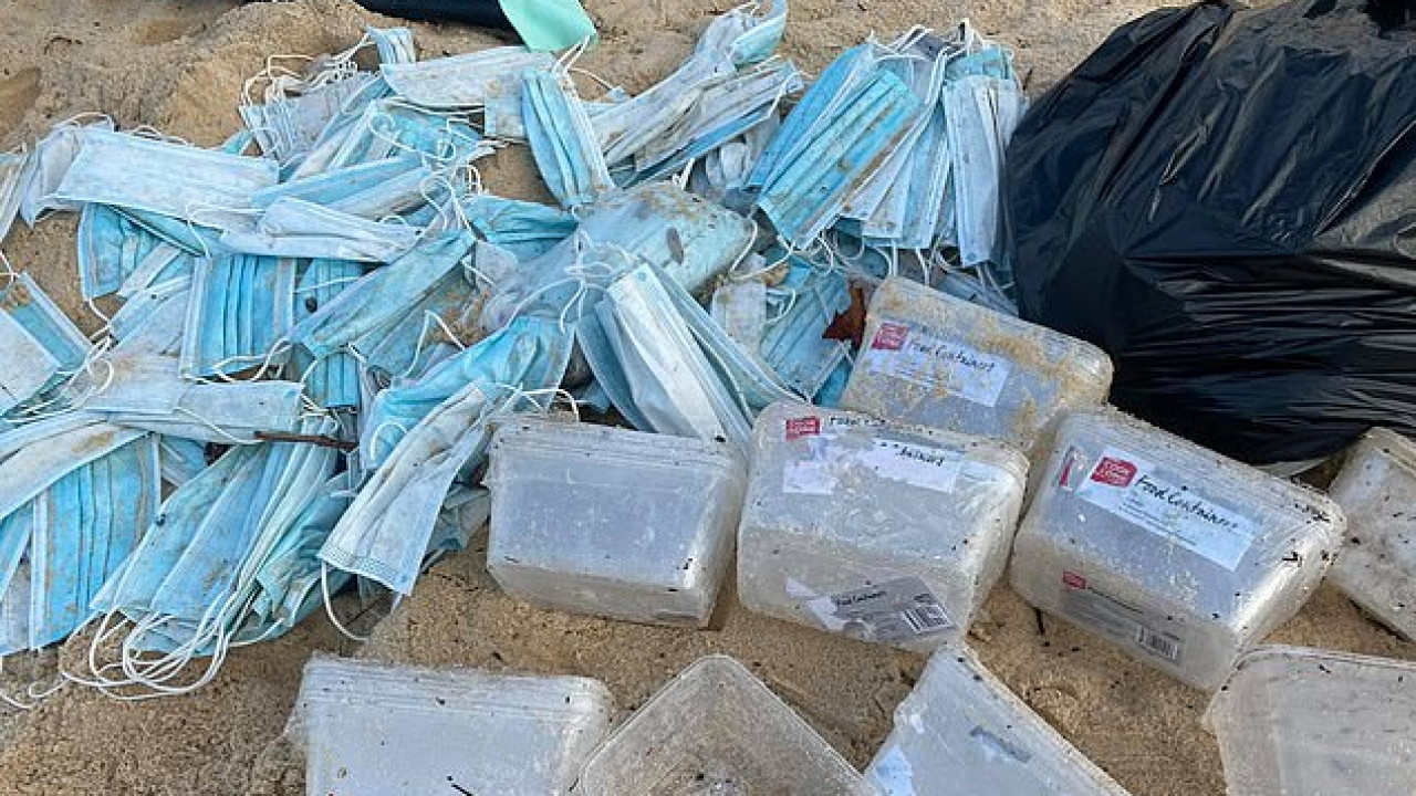 Тысячи медицинских масок выбросило на пляжи Сиднея