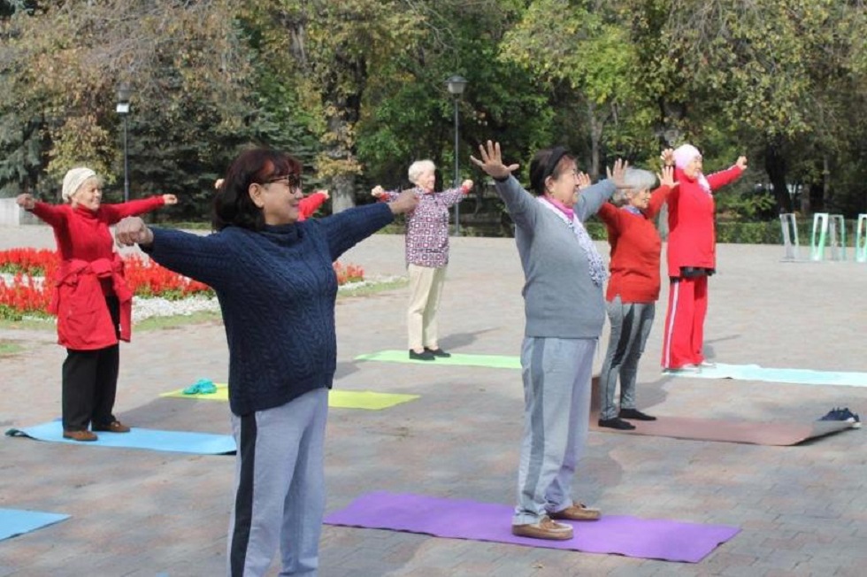 Специальные спортивные мероприятия для укрепления здоровья пожилых людей прошли в Алматы