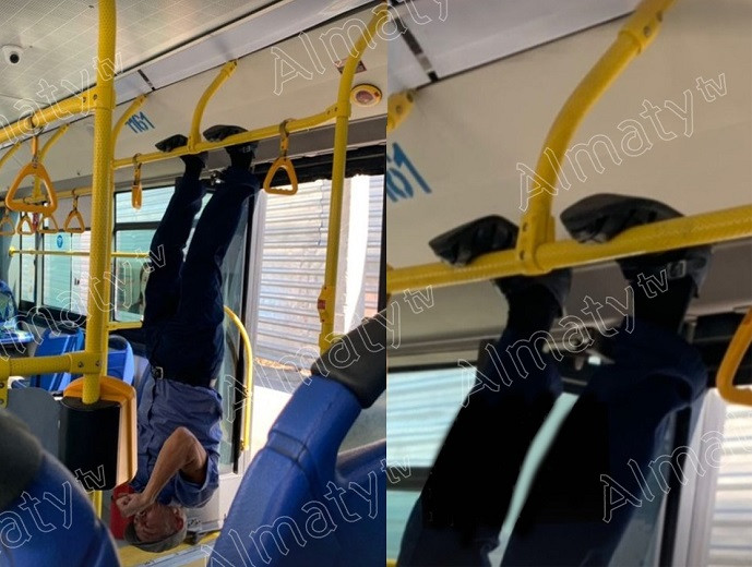 Алматинский водитель троллейбуса удивил пассажиров своими возможностями 