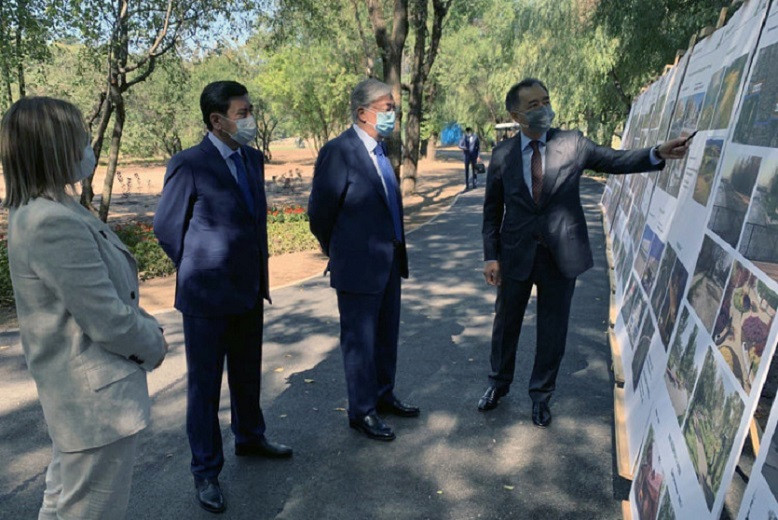 С перспективами модернизации городской среды Алматы ознакомился Президент