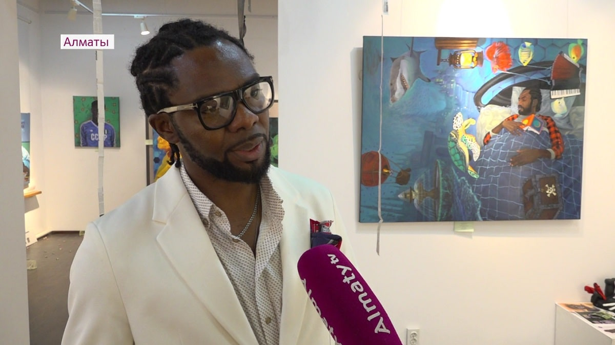В Алматы состоялась выставка известного художника из Нигерии 