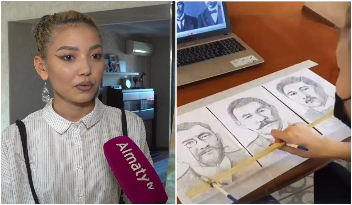 Художница из Алматы написала портреты алашординцев и покорила TikTok