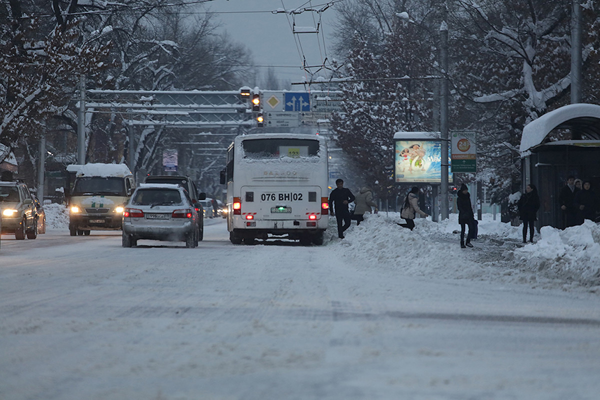 Снег ожидается в Алматы