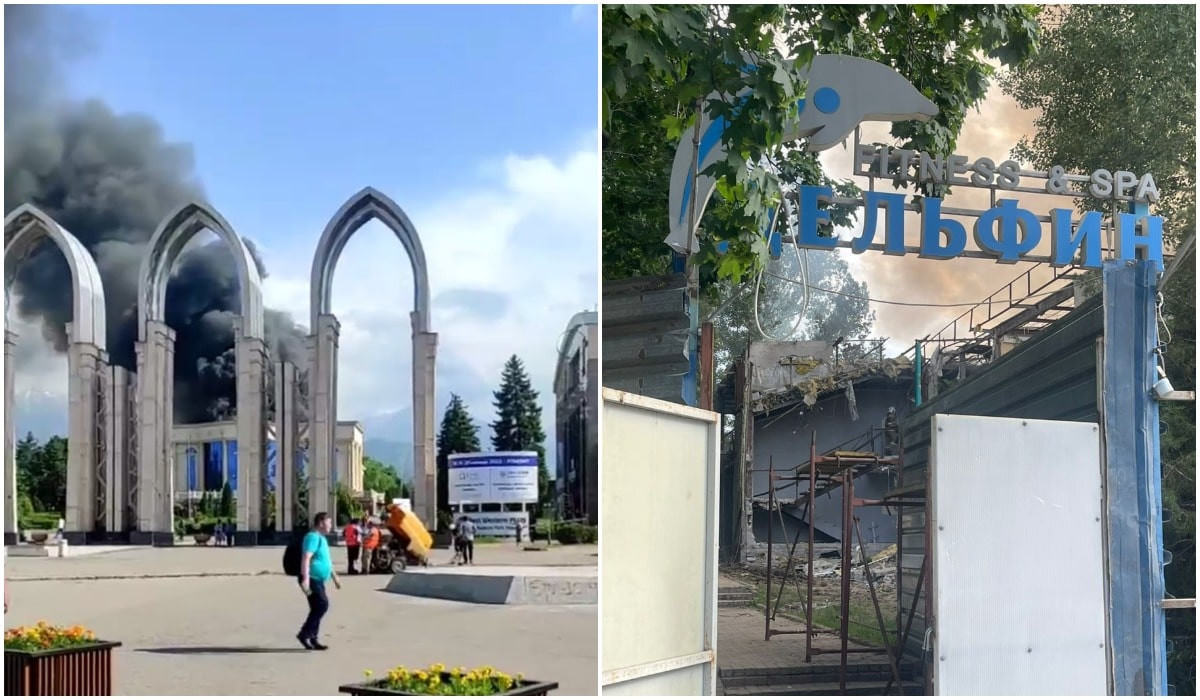 Крупный пожар в Алматы: 58 человек тушили огонь на "Атакенте" 