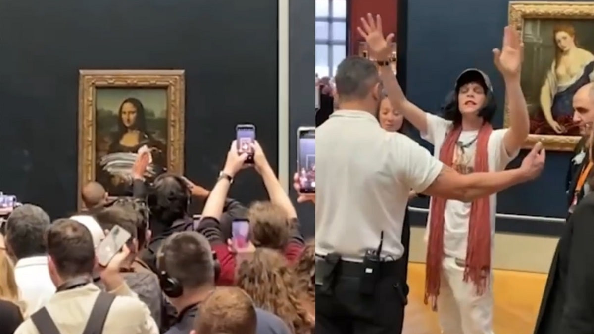 Происшествие в Лувре: посетитель измазал тортом "Мону Лизу" и попал на видео