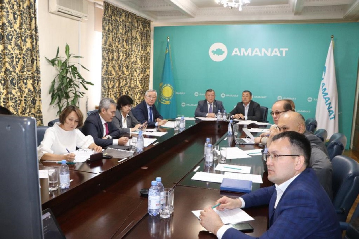 В алматинском филиале партии "AMANAT" прошло заседание Общественного совета по вопросам образования и здравоохранения 