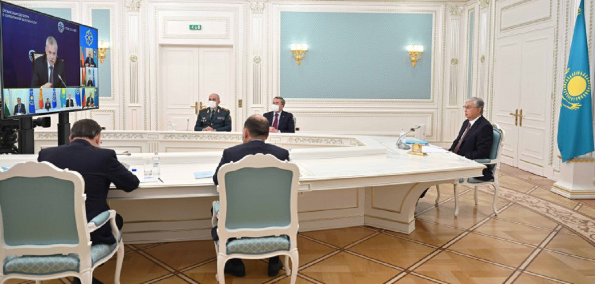 Токаев принял участие во внеочередной сессии Совета коллективной безопасности ОДКБ