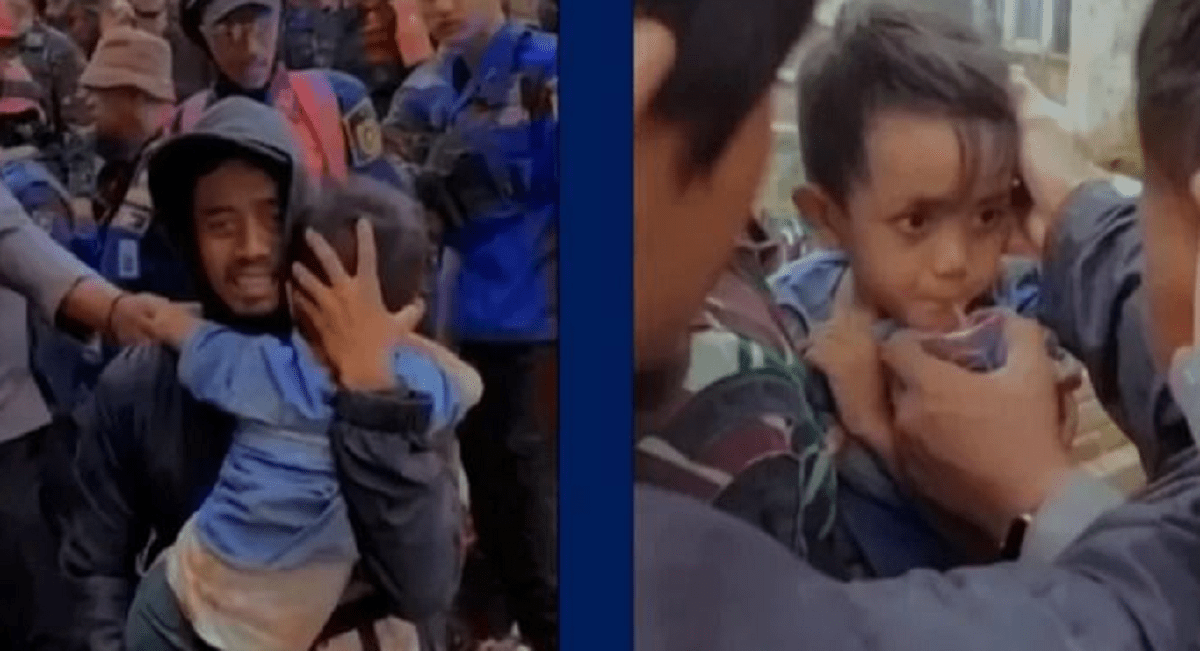Мальчик находился под завалами: землетрясение в Индонезии 