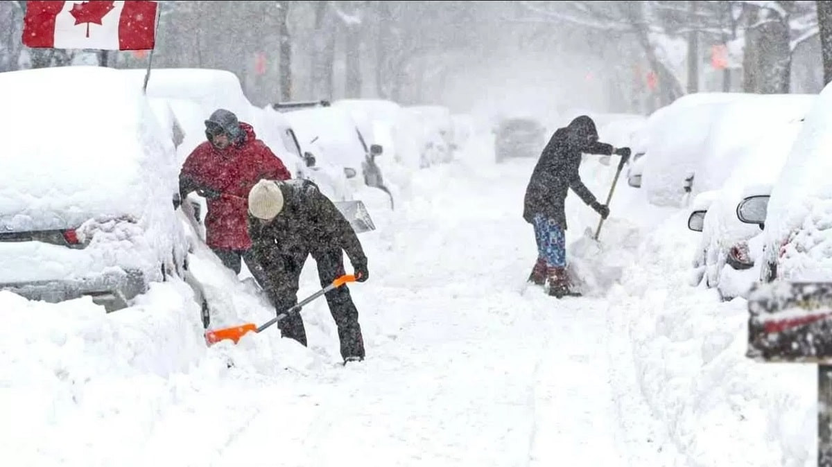 США и Канаду накрыл обильный снегопад и сильный ветер
