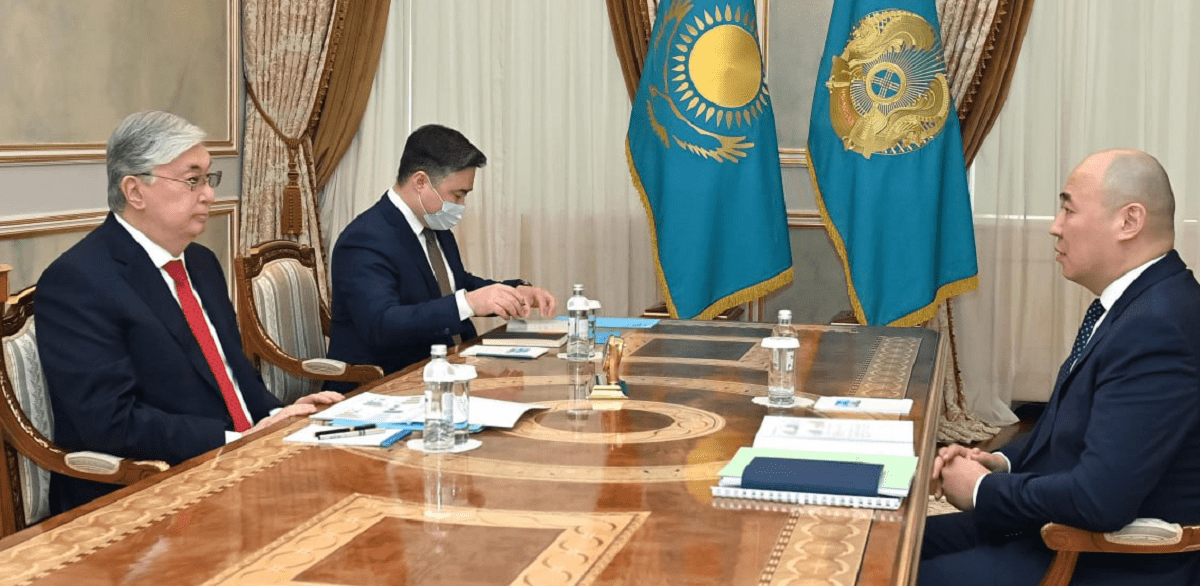 Токаев принял председателя правления АО «Национальный управляющий холдинг «Байтерек» 