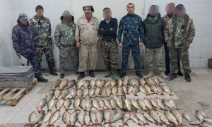 В Туркестанской области изъяли 160 килограммов незаконно выловленной рыбы 