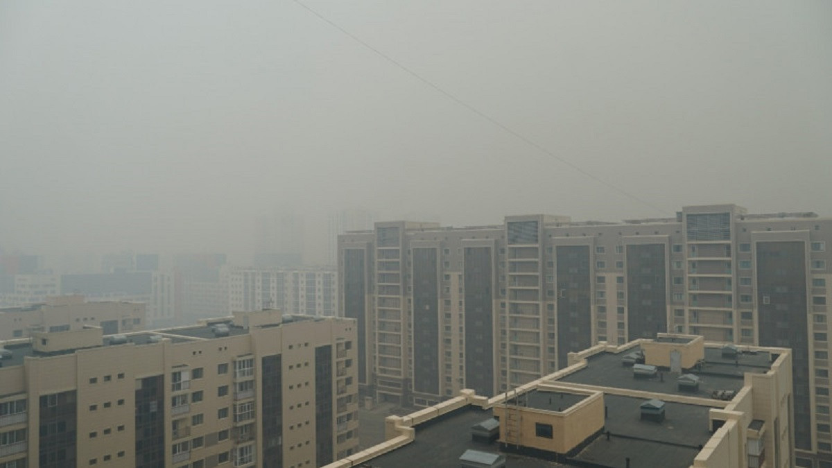 Дым в столице: неподалеку от Астаны горел сухостой
