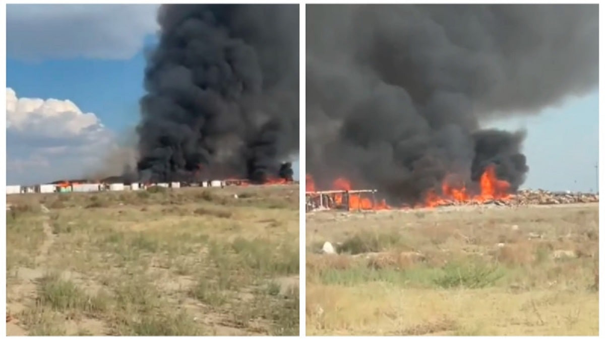 Возгорание произошло в вахтовом городке на Тенгизе