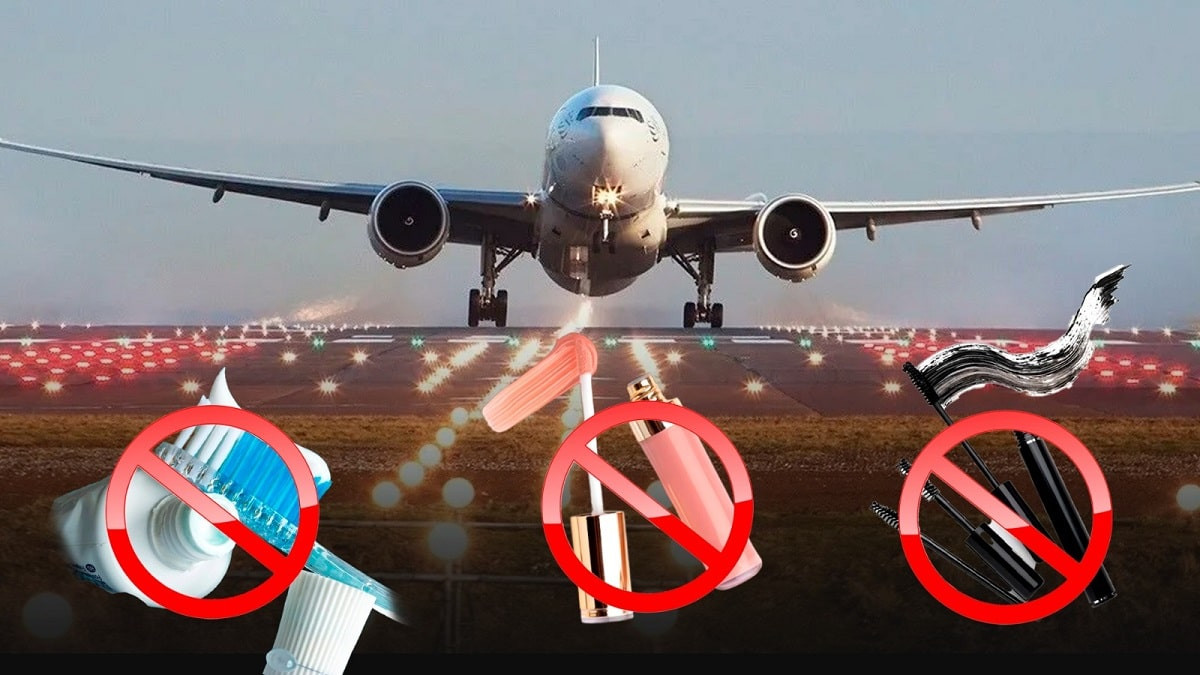 Зубная паста, тушь и блеск для губ: почему их нельзя провозить в самолетах