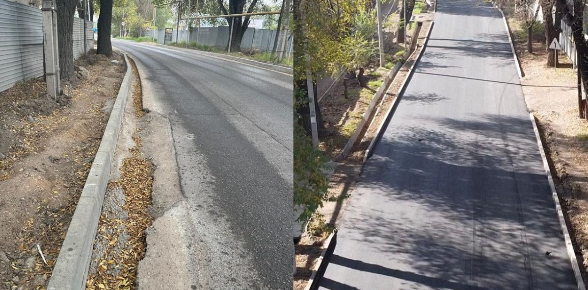 В Алатауском районе на десятках улиц завершен средний ремонт