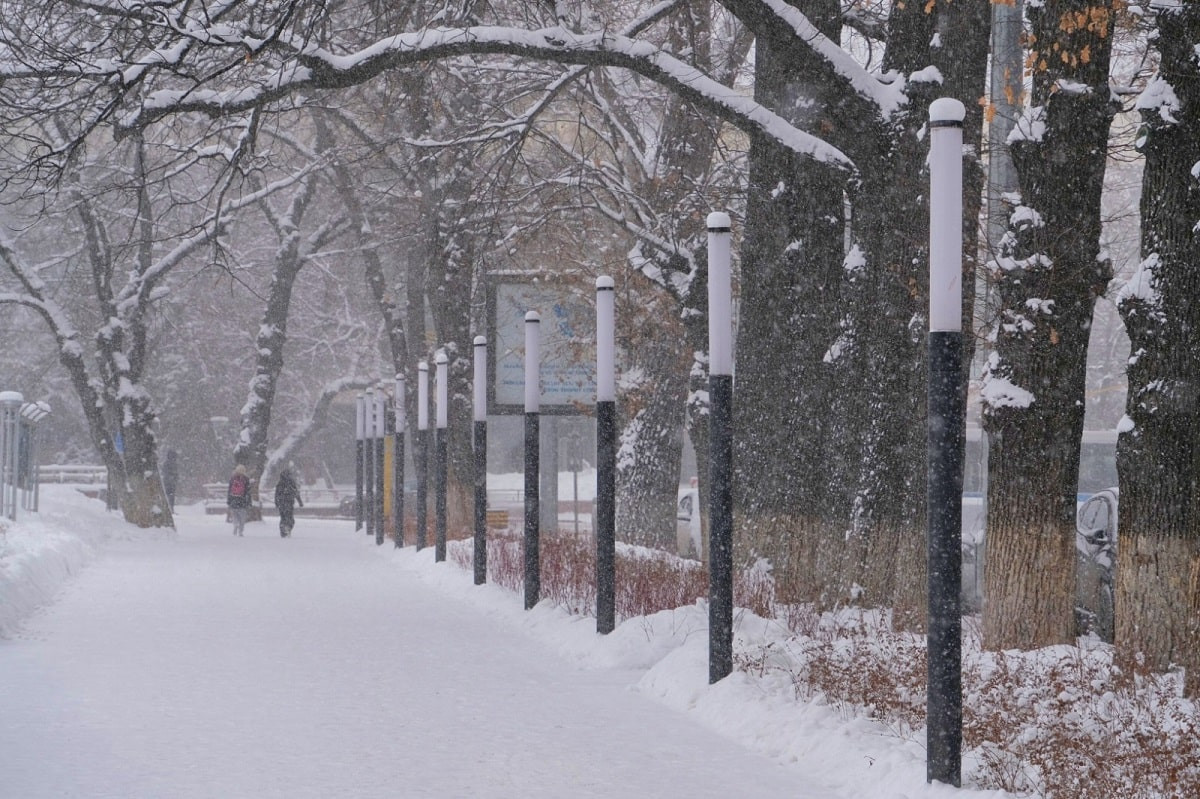Сильный снегопад ожидается в Алматы в ближайшие дни