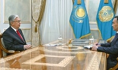 Глава государства принял председателя КНБ РК Ермека Сагимбаева