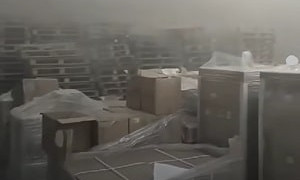 В мегаполисе горел павильон КЦДС "Атакент" (видео)