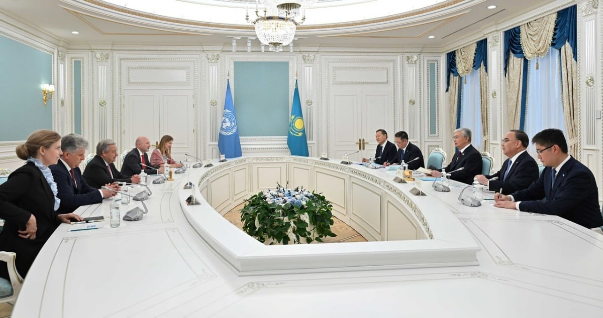 Президент Қасым-Жомарт Тоқаев БҰҰ Бас хатшысы Антониу Гутерришпен келіссөз жүргізді